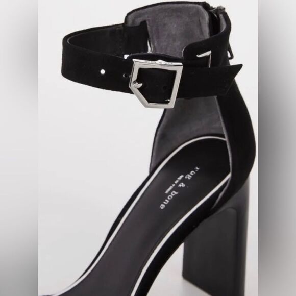 Rag & Bone Leather “Ellis” Sandal Black Size 10 New in Box - Picture 7 of 15